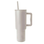 40oz Insulated Tumbler with Handle and Straw | Stainless Steel Travel Mug