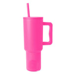 Stylish Cream Leopard Print 40oz insulated stainless steel travel tumbler rose