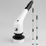 7-in-1 electric spin scrubber being used to clean bathroom shower tiles