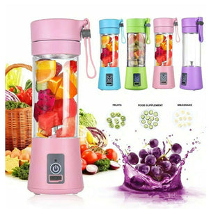 Portable Blender USB Rechargeable Mini Juicer - 6 Blade Cup