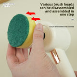 Set of brush head attachments for electric cleaning brush