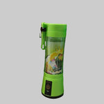 Portable blender bottle used to mix fresh protein shake at the gym during a workout.