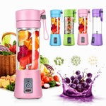 Portable Blender USB Rechargeable Mini Juicer - 6 Blade Cup