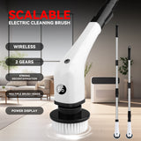 Durable scratch-free nylon bristle brush head attachment for electric spin scrubber