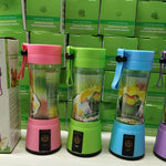 One-touch self-cleaning portable blender cup rinsing automatically with water.